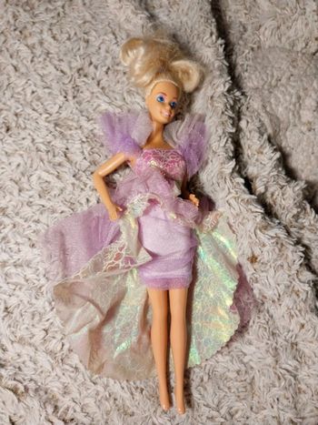 Barbie vintage robe violette de soiree