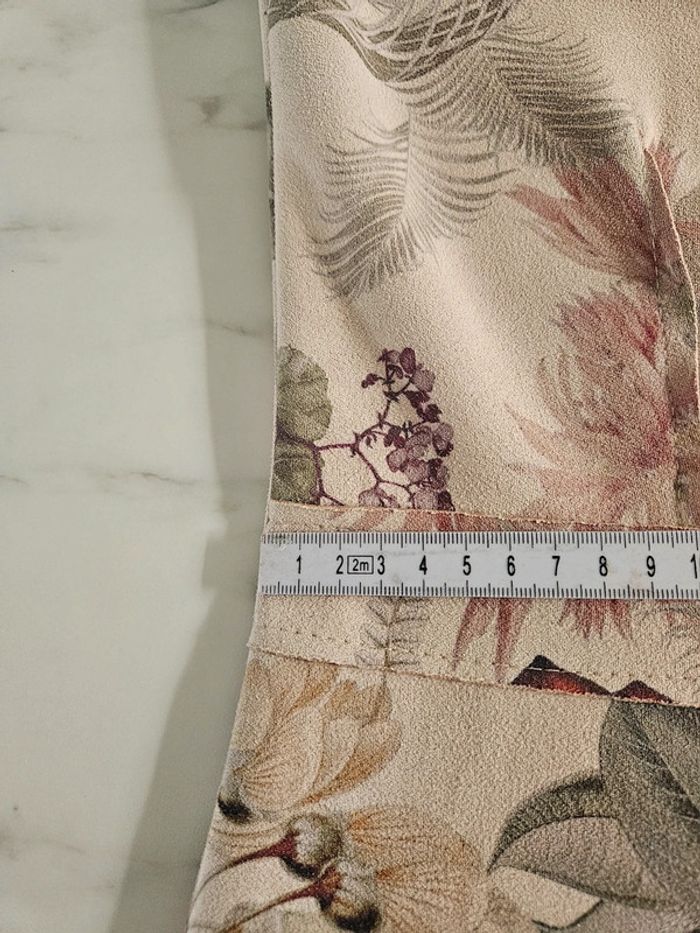 Cassis robe fleurie aspect daim taille 38 - photo numéro 11