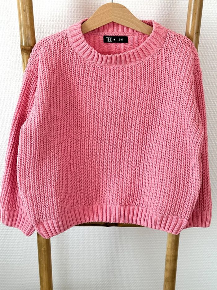 Pull en maille rose Tex Taille 5/6 ans