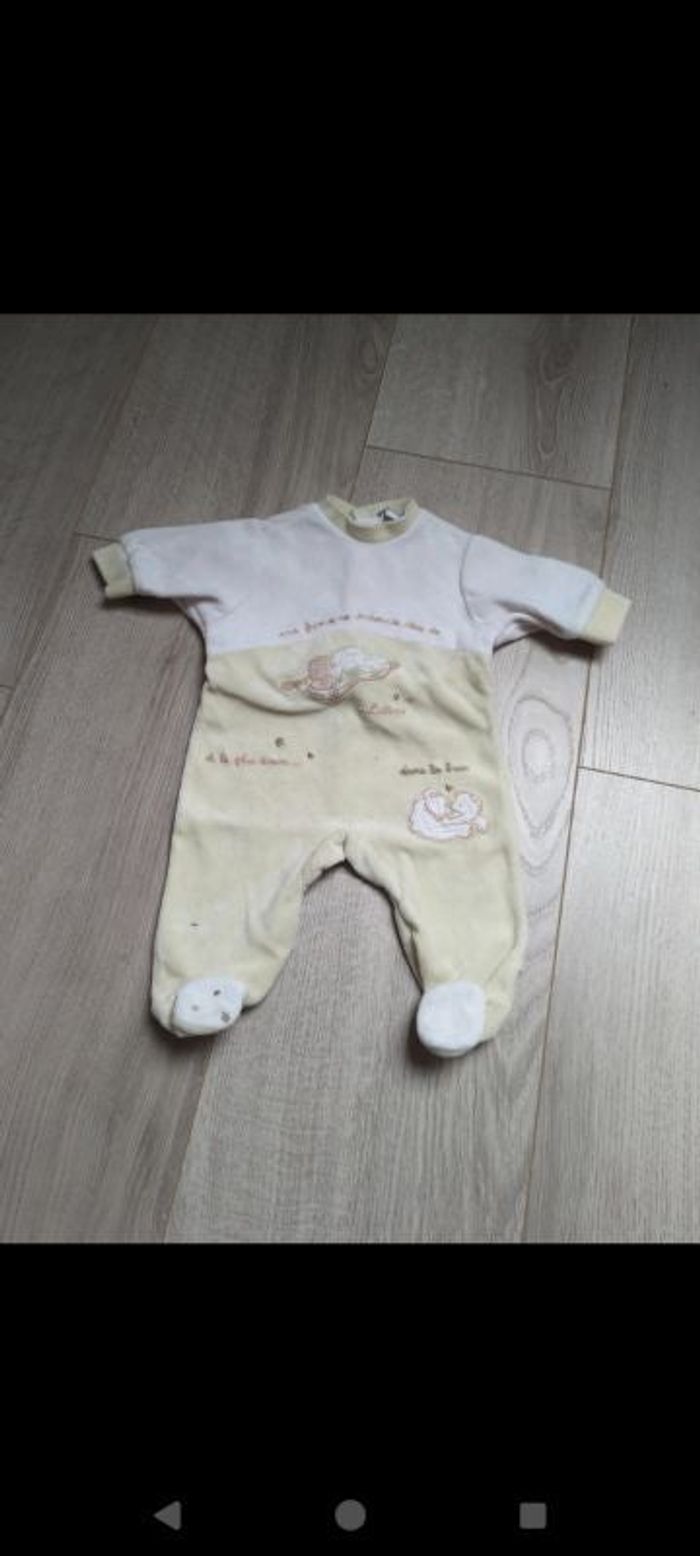 Pyjama en velours taille naissance