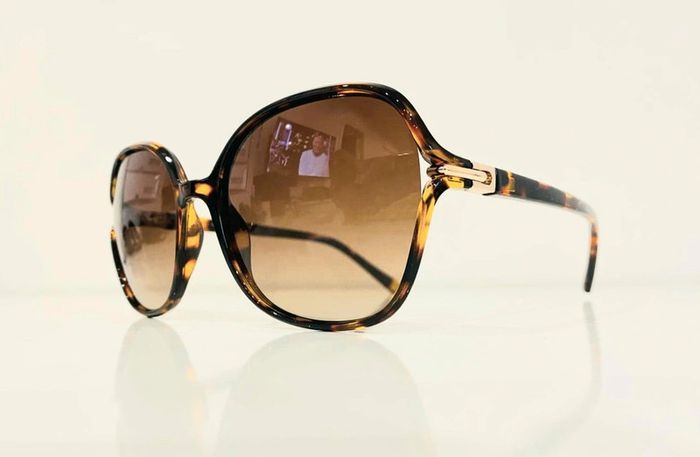 Lunette de soleil femme marron léopard Polarisée verres dégradés UV protection catégorie 3 - photo numéro 2