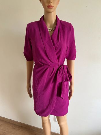 Robe portefeuille fuchsia neuve à manches courtes Morgan taille 38 (valeur 65€)