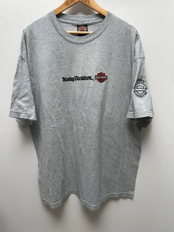 T-shirt embroided Harley Davidson collector motor cycles biker made in USA 🇺🇸 Mens XXL