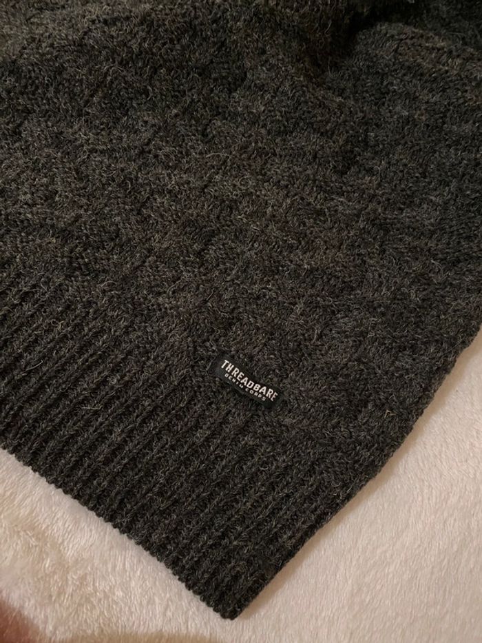 Superbe Pull Gris Chiné Avec  Boutons Taille M - photo numéro 12