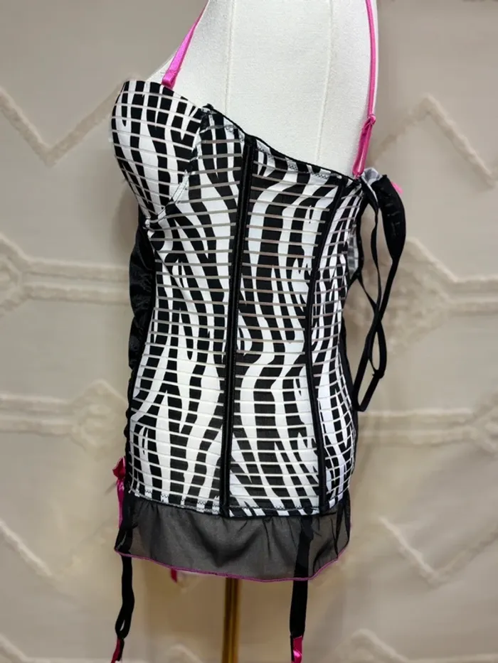 Corset sexy emo Y2K burlesque lingerie pin-up - photo numéro 5