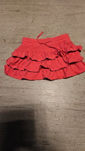 Jupe courte rose à volants, JBC, 5 ans, nickel