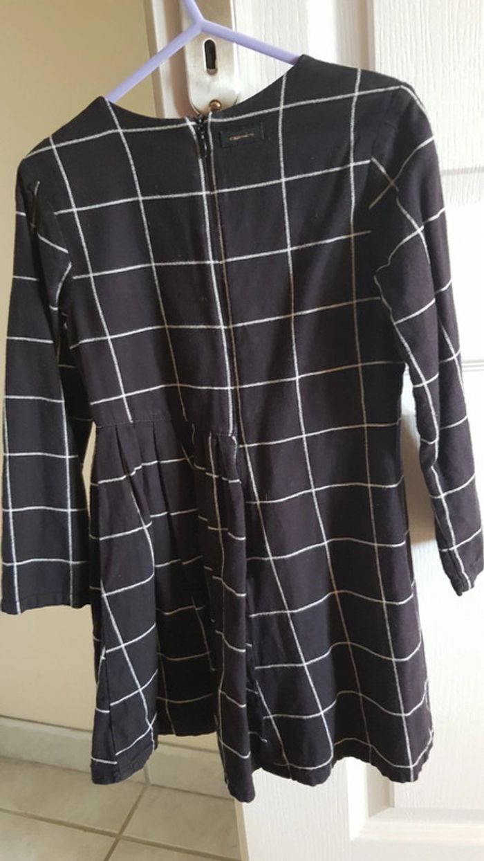 Robe noire à carreaux blancs Catimini - photo numéro 2