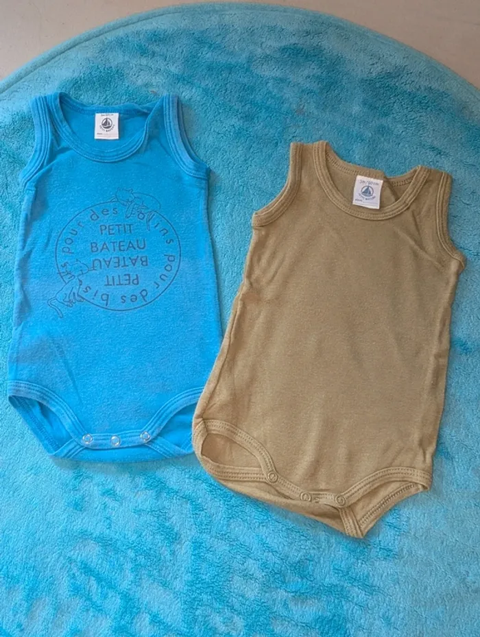 Lot de 2 bodies Petit Bateau - Taille 3 mois