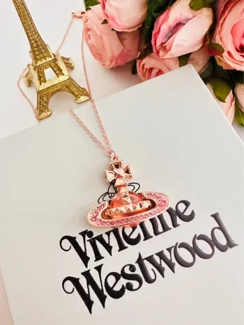 🪐Collier Vivienne Westwood Orbite rose gold & zirconiums roses