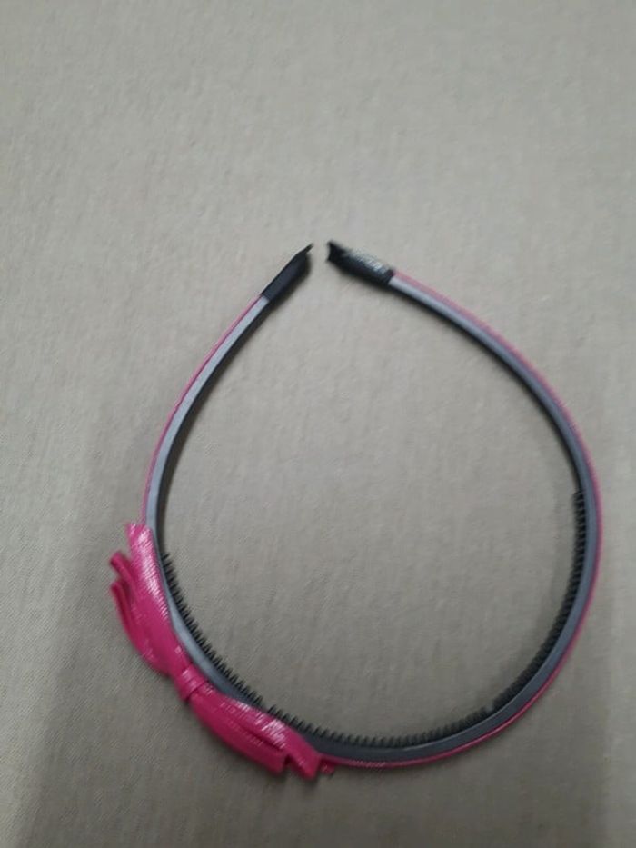 Serre tête rose et noir - photo numéro 2