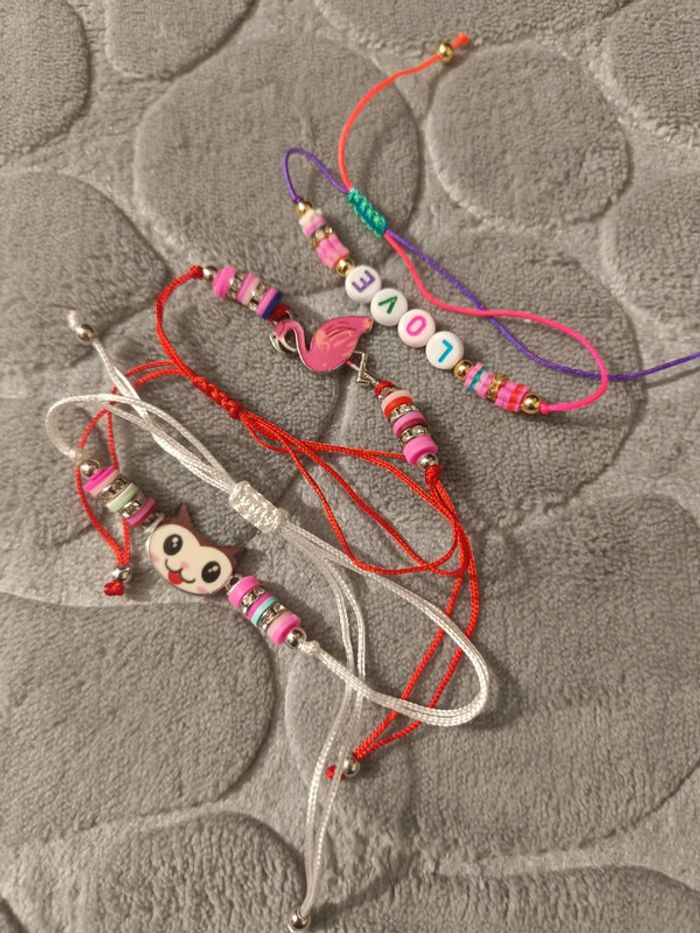 3 bracelets ficelles réglable - photo numéro 4