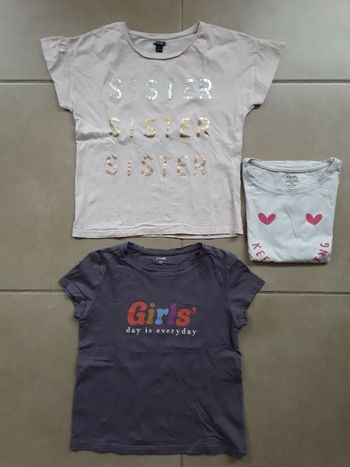 Lot 2 t-shirts fille 8 ans KIABI TBE