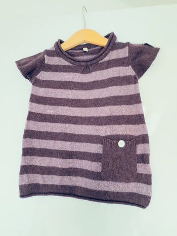 Pull sans manches Captain Tortue violet en 2ans