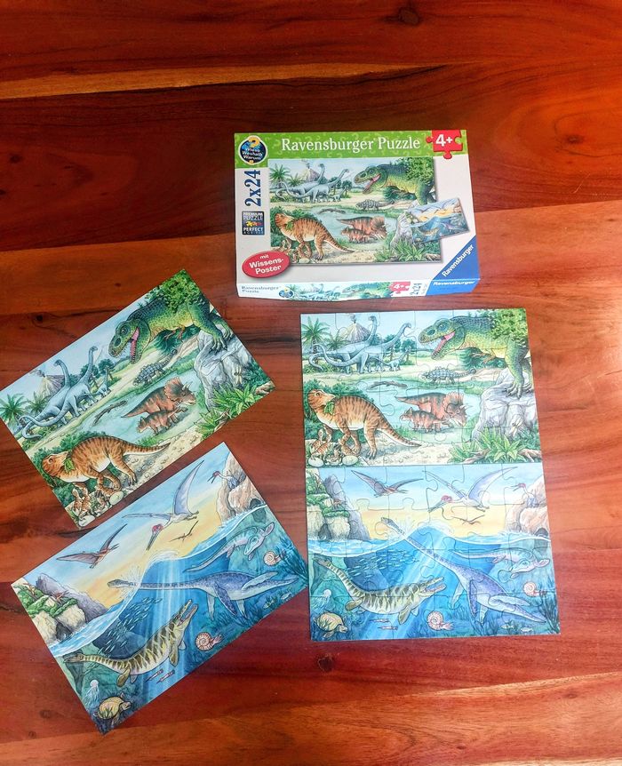 2 puzzles dinosaures - photo numéro 2