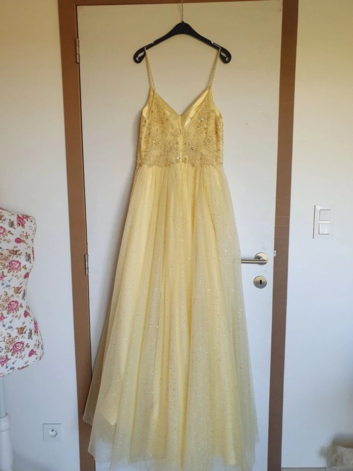 Robe de Cocktail Princesse Jaune - photo numéro 2