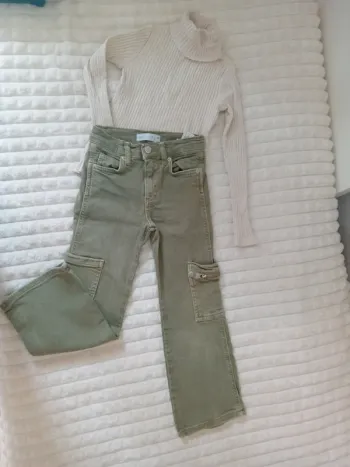 Ensemble fille pull +cargo 6ans Zara 💚🌼