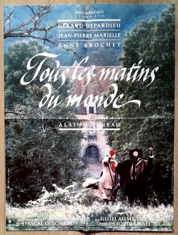 Affiche film cinéma tous les matins du monde Depardieu Anne Brochet