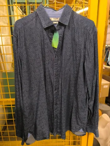 290127 chemise ML bleu motif homme xl esprit