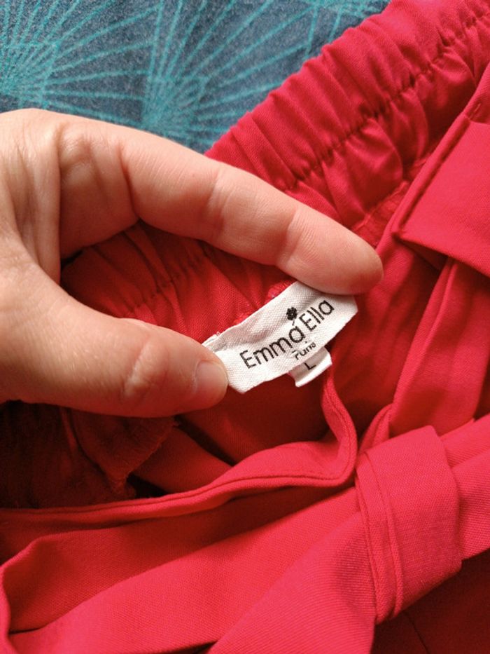 Pantalon fluide rouge - photo numéro 3