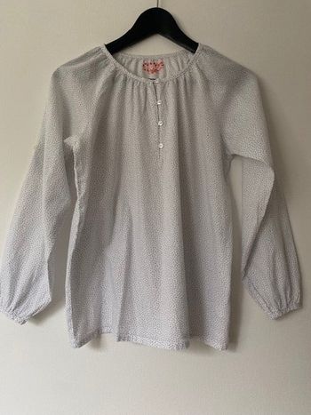 Blouse à pois manches longues