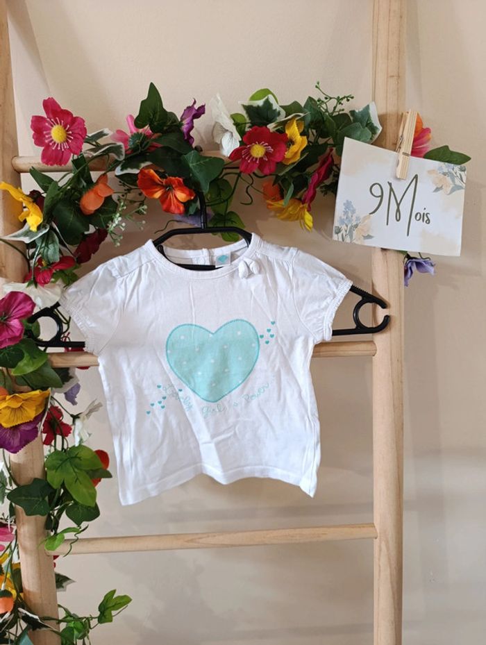 T-shirt manche courte 9mois fille