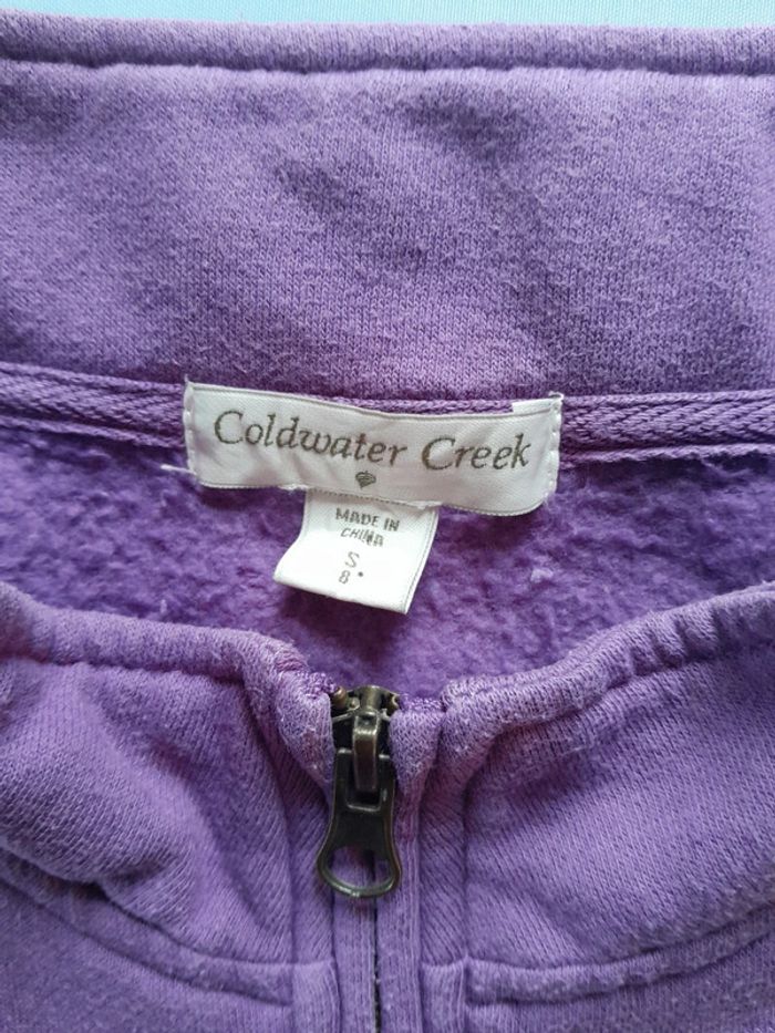 Joli sweat avec zip colwater creek motif brodé - photo numéro 5