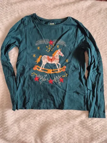 Tee-shirt manches longues Noël 10 ans