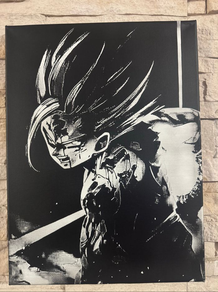 Tableau Gohan attaque finale Dragon Ball en toile 30x40cm