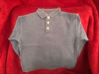 Polo DPAM 6 ans couleur marine manches longues 