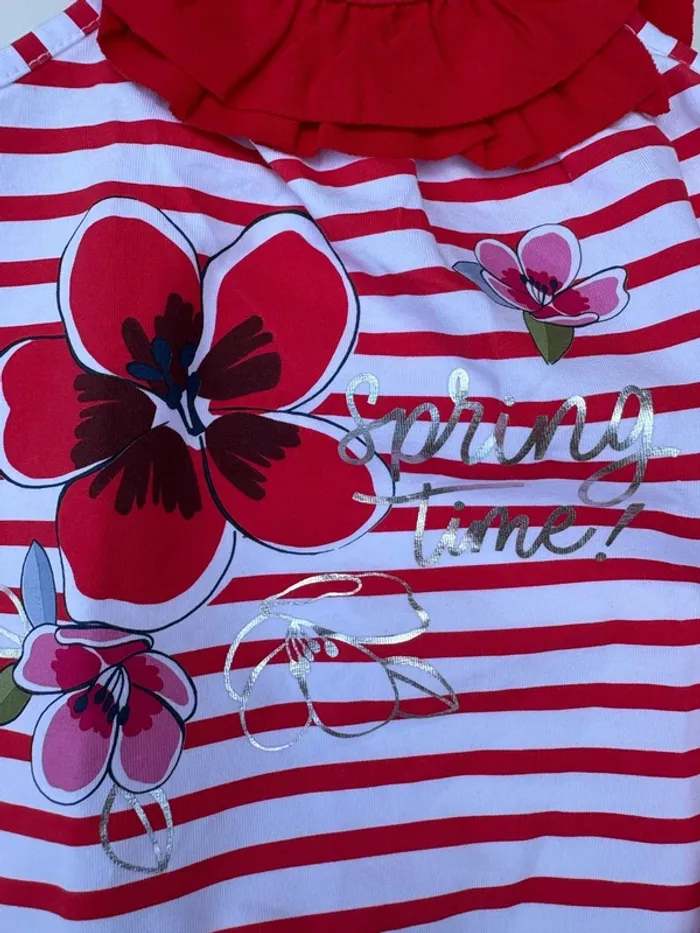 Robe rouge Mayoral 12 mois fleur - photo numéro 3