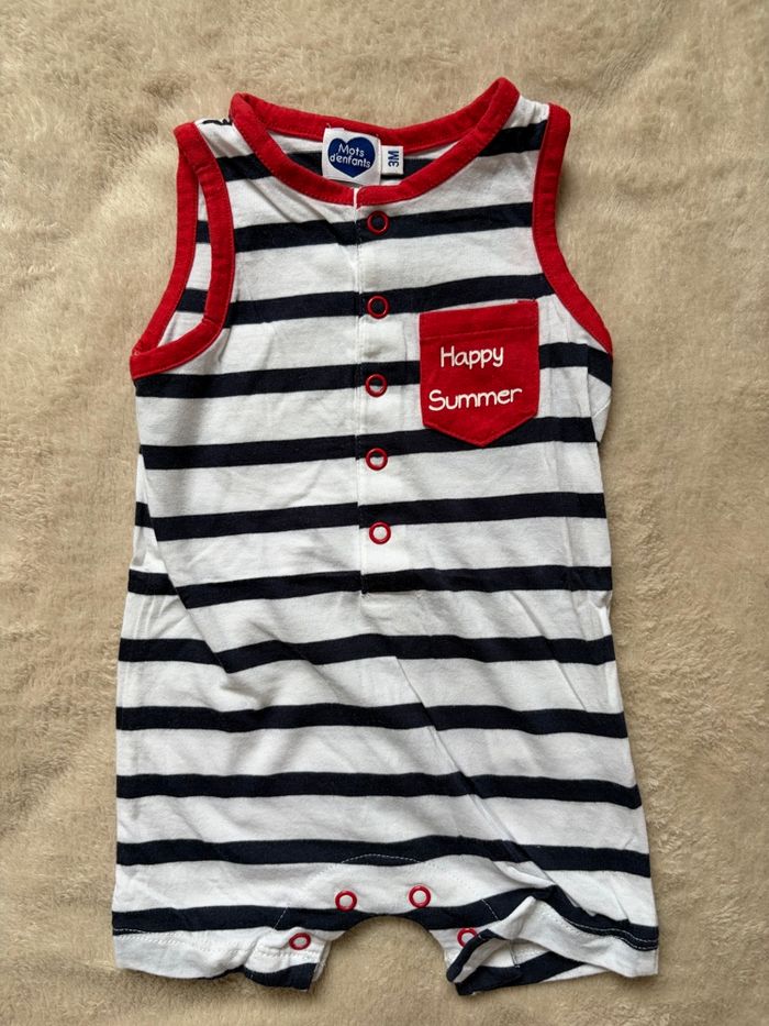 Lot de combinaisons short 3 mois - photo numéro 3