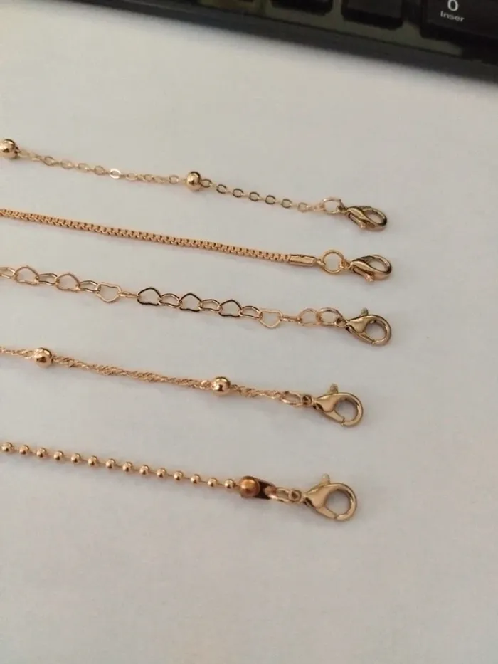 Lot de 5 bracelets dorés fantaisies neufs - photo numéro 3