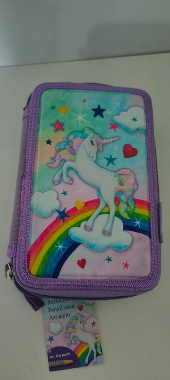 Trousse à 3 compartiments licorne Faber-Castell
