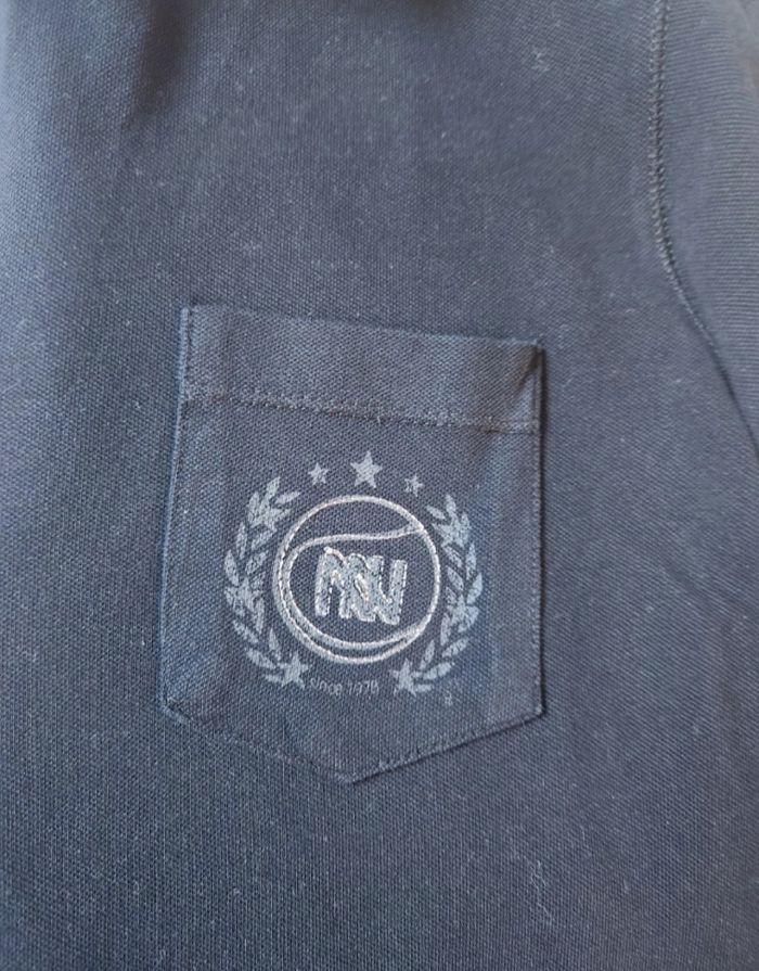 Haut noir col chemise blanc – Manches 3/4 – Taille M – Dorotennis - photo numéro 3