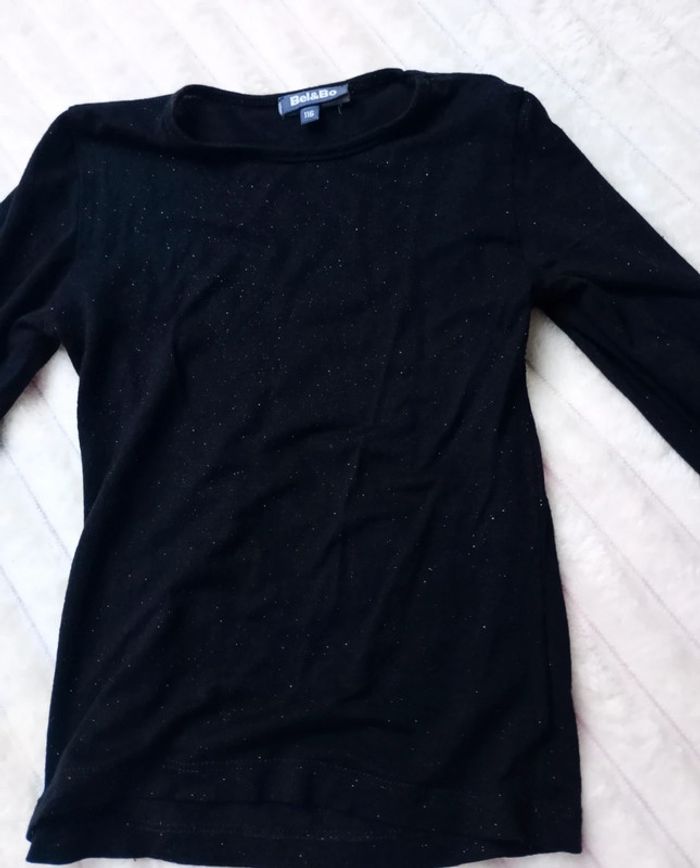 T-shirt noir Bel et Bo 116 cm - photo numéro 2