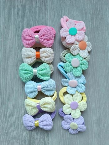 Lot de 12 élastiques à cheveux enfant