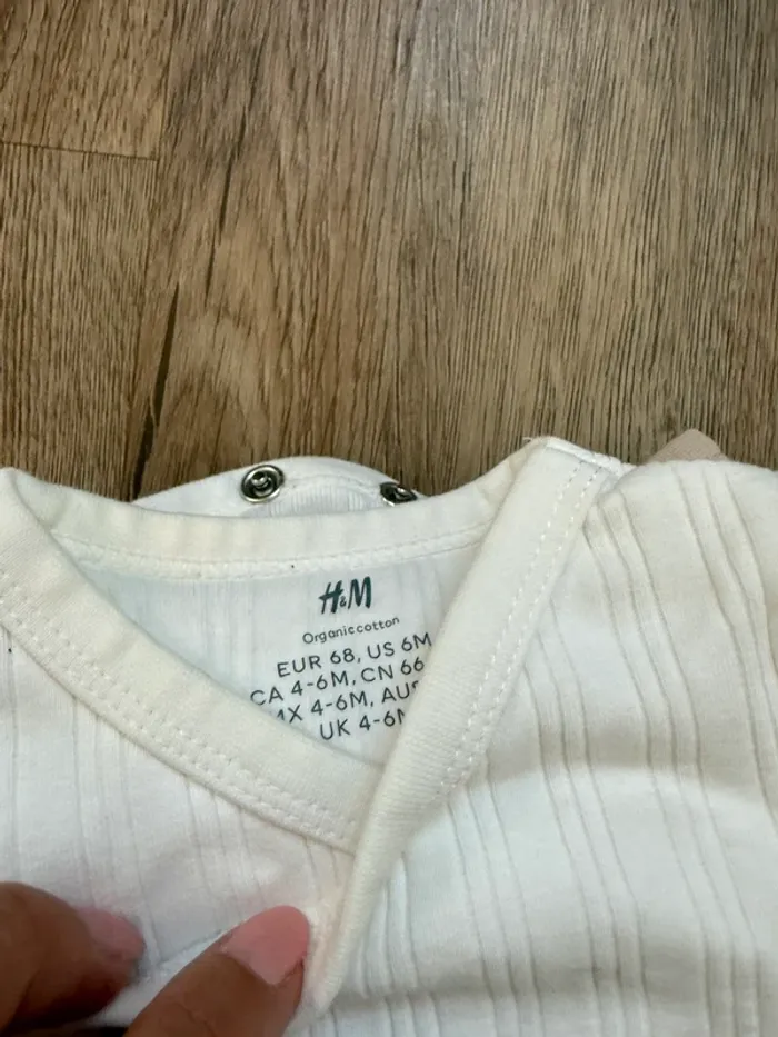 Lot de 11 bodys bébé longues manches en taille 3/6 mois ,68 cm Zara, H&M et petit béguin - photo numéro 8