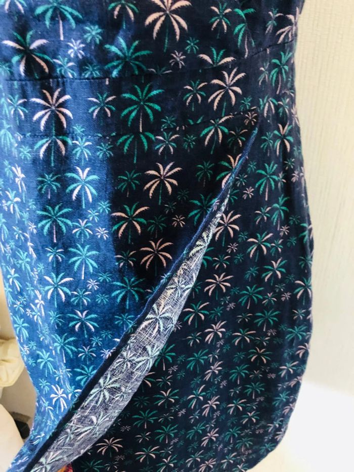 🌴Robe d’été nature 100% lin Etam Palm tree vibes Summer dress🌴 - photo numéro 11