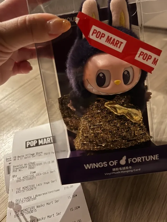 Wings of fortune labubu from Popmart