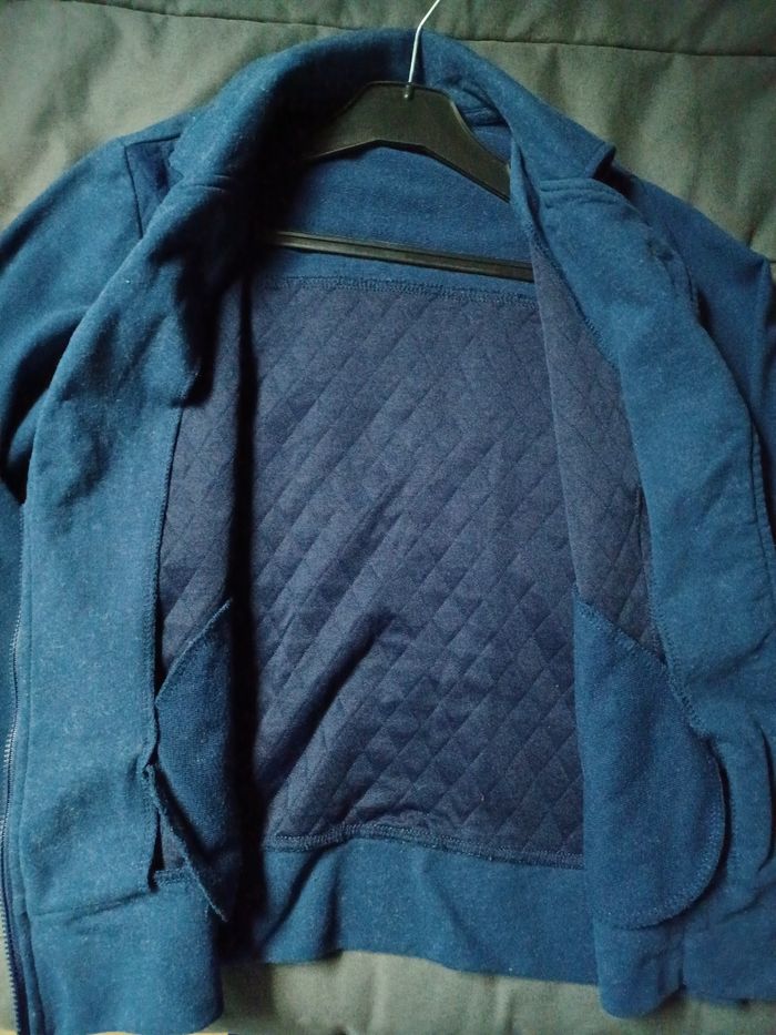 Veste style perfecto bleu Tissaia taille 14 ans - photo numéro 4