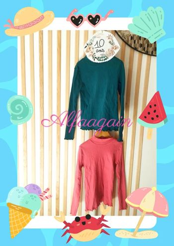 Lot sous pulls côtelés 10ans