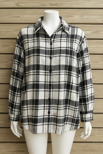Chemise noire et blanche femme Shein – Taille 46 – Très bon état