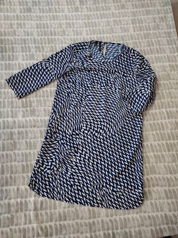 Robe style rétro vintage bleu et blanc Mng Mango taille 38