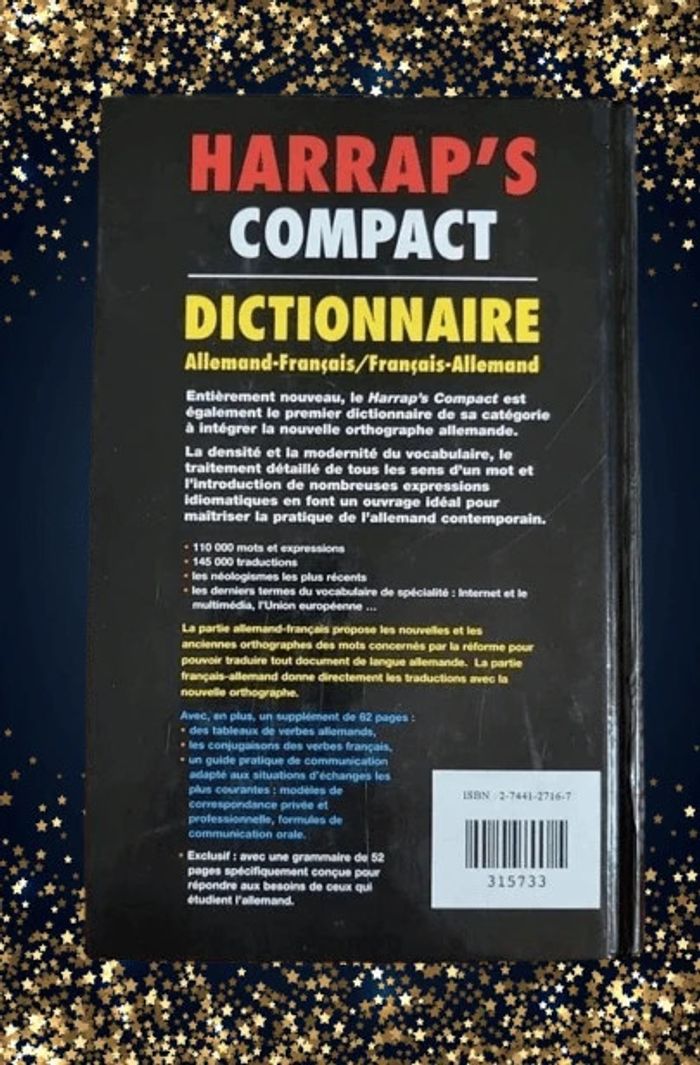 ๐ฆ Dictionnaire Harrap's Francais Allemand - photo numรฉro 2