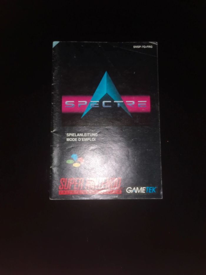 Notice du jeu spectre