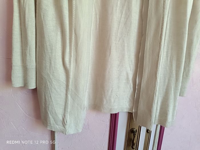 Gilet écru long Zara T.M (38) - photo numéro 4