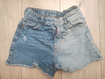 Short jean bicolore h&m 11/12 ans