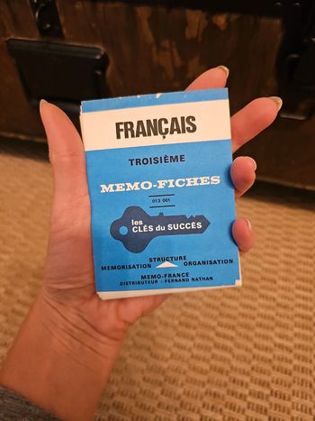 Memo fiches français troisième vintage