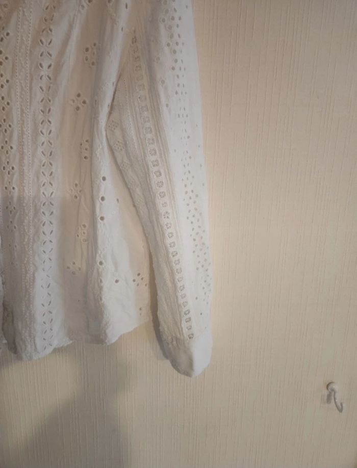Blouse chemise Zara blanche taille S - photo numéro 6