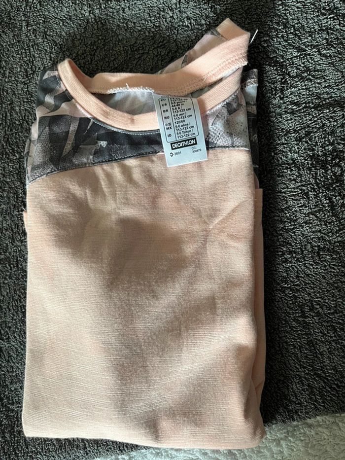5/6 ans décathlon tee shirt sport pêche gris - photo numéro 4